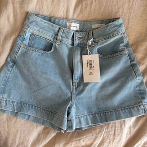 BNWT: FRAME Light Blue Denim Women's Shorts (Size 26)